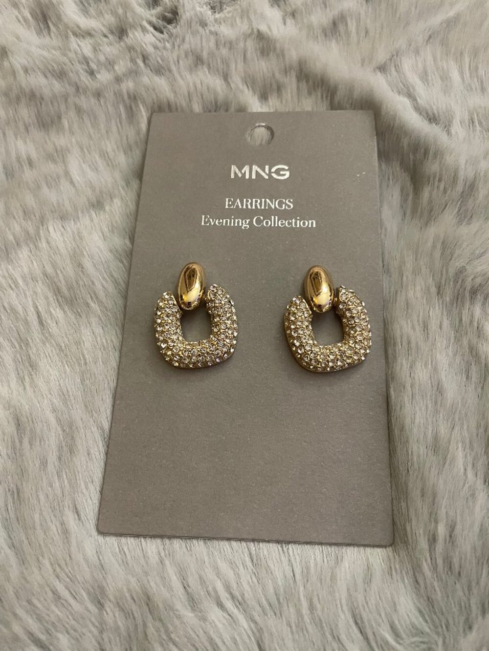 MNG Evening Gold and Gemstone Earings
